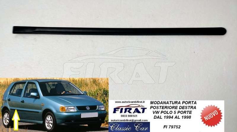 MODANATURA PORTA VW POLO 5P 94 - 98 POST.DX (79752)